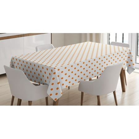 Orange Tablecloth Little Orange Polka Dots on Blank Backdrop Spotted Tile Pattern Retro Style Print Rectangular Table Cover for Dining Room Kitchen 60 X 84 Inches Orange White by Ambesonne
Orange Tablecloth Little Orange Polka Dots on Blank Backdrop Spotted Tile Pattern Retro Style Print Rectangular Table Cover for Dining Room Kitchen 60 X 84 Inches Orange White by Ambesonne