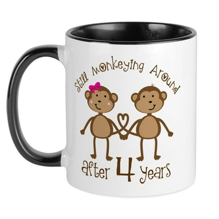 CafePress - 4Th Anniversary Love Monkeys Mug - Ceramic Coffee Tea Novelty Mug Cup 11 oz
CafePress - 4Th Anniversary Love Monkeys Mug - Ceramic Coffee Tea Novelty Mug Cup 11 oz