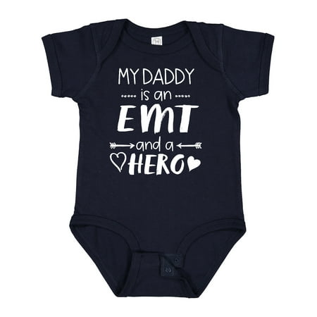Inktastic My Daddy is an EMT and a Hero Gift Baby Boy or Baby Girl Bodysuit