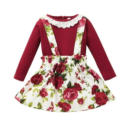 Toddler Baby Girl Clothes Set Top+Floral Suspender Skirts Overalls Dress Outfits
Toddler Baby Girl Clothes Set Top+Floral Suspender Skirts Overalls Dress Outfits