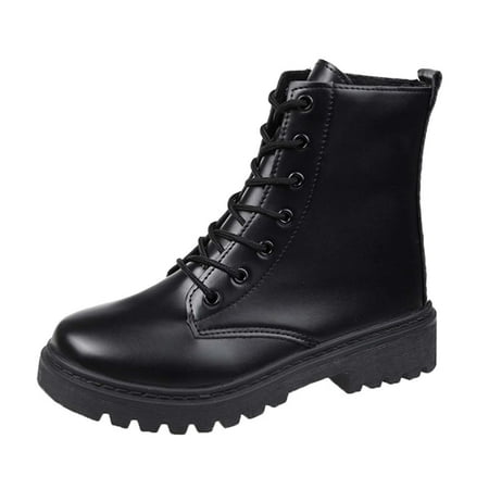 GNEIKDEING Autumn And Winter Women Ankle Boots Low Heel Thick Sole Non Slip Sole Round Toe Lace Up Solid Color Black Casual Style Gift on Clearance
GNEIKDEING Autumn And Winter Women Ankle Boots Low Heel Thick Sole Non Slip Sole Round Toe Lace Up Solid Color Black Casual Style Gift on Clearance