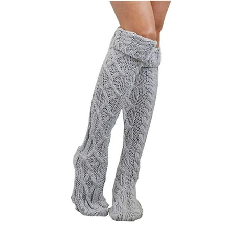 

Fanvereka Women s Cable Knit Thigh High Boot Socks Extra Long Winter Over Knee Stockings Leg Warmers