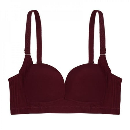 Popvcly Fashion Female Thin Cup Bra Smooth Wire Free Padded Push Up Bras Breathable Underwear Red Wine 85
Popvcly Fashion Female Thin Cup Bra Smooth Wire Free Padded Push Up Bras Breathable Underwear Red Wine 85