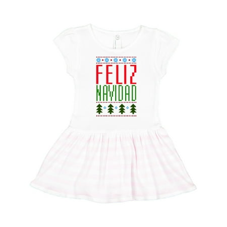 Inktastic Feliz Navidad ugly knitted sweater style in color Gift Toddler Girl Dress
Inktastic Feliz Navidad ugly knitted sweater style in color Gift Toddler Girl Dress