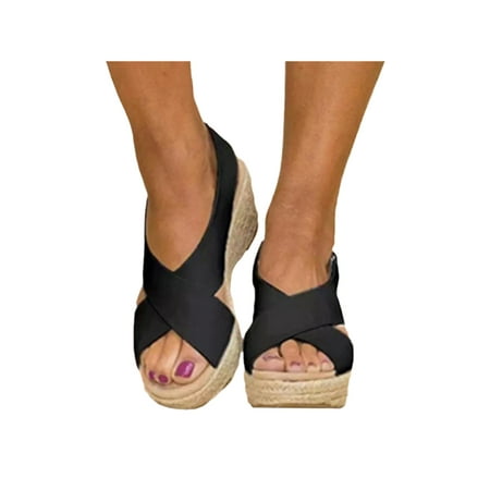 Daeful Women Platform Shoe Comfort Wedge Sandals Cross Strap Espadrilles Sandal Holiday Anti Slip Lightweight Summer Casual Shoes Black 5
Daeful Women Platform Shoe Comfort Wedge Sandals Cross Strap Espadrilles Sandal Holiday Anti Slip Lightweight Summer Casual Shoes Black 5