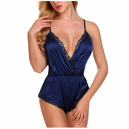 Zpanxa Ladies Cool Girl Lingerie Lace Solid Sedin Seductive Sexy Sling Jumpsuit Suit Blue S
Zpanxa Ladies Cool Girl Lingerie Lace Solid Sedin Seductive Sexy Sling Jumpsuit Suit Blue S