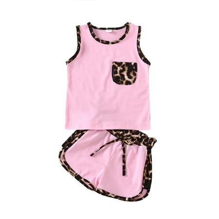 Fesfesfes Toddler Kids Baby Girls Leopard Print Vest Shorts Outfits Set Sports Clothes
Fesfesfes Toddler Kids Baby Girls Leopard Print Vest Shorts Outfits Set Sports Clothes