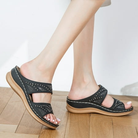 FITORON Women s Slippers- Summer Slip-On Wedges Beach Open Toe Breathable Sandals Fashion Shoes Black 41
FITORON Women s Slippers- Summer Slip-On Wedges Beach Open Toe Breathable Sandals Fashion Shoes Black 41