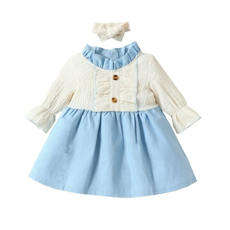 Yidarton 12-18M 2022 infant and toddler autumn and winter fashion dress color blocking long-sleeved dress fake denim baby casual skirt Apricot
Yidarton 12-18M 2022 infant and toddler autumn and winter fashion dress color blocking long-sleeved dress fake denim baby casual skirt Apricot