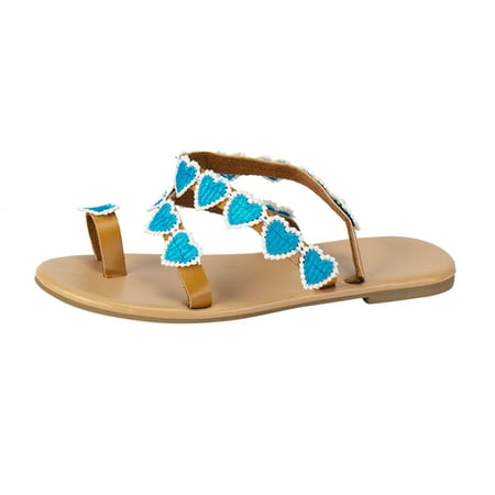 Youmylove Women Fashion Bohemian Fabric Love Decorative Toe Flat Sandals Summer Comfy Beach Outdoor Walking Footwear
Youmylove Women Fashion Bohemian Fabric Love Decorative Toe Flat Sandals Summer Comfy Beach Outdoor Walking Footwear