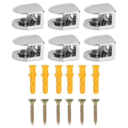 6 PCS Adjustable Glass 6 mm Glass Bracket Zinc Glass Shelves Holder Glass Clip for Bathroom Kitchen
6 PCS Adjustable Glass 6 mm Glass Bracket Zinc Glass Shelves Holder Glass Clip for Bathroom Kitchen