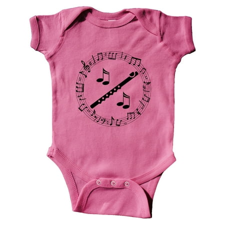 Inktastic Flute Music Gift for Flutist Gift Baby Boy or Baby Girl Bodysuit