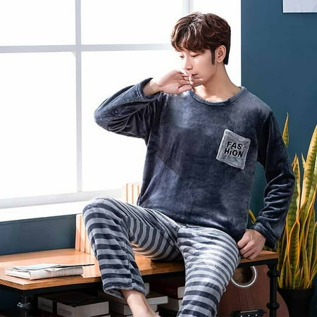 DanceeMangoo New Style Mens Pajamas Set Autumn Winter Warm Flannel Thicken Male Pajamas Sets Long Sleeve Sleepwear Top +Pant Leisure
DanceeMangoo New Style Mens Pajamas Set Autumn Winter Warm Flannel Thicken Male Pajamas Sets Long Sleeve Sleepwear Top +Pant Leisure