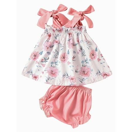 Wallarenear Baby Girl Summer Outfit Floral Print Lace-up Crop Tops Elastic Waist Shorts
Wallarenear Baby Girl Summer Outfit Floral Print Lace-up Crop Tops Elastic Waist Shorts