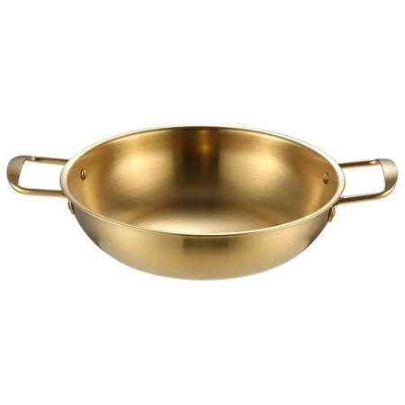 Golden Korean Stainless Steel Small Single Noodle Pot with Double Ears Flat Bottom Dry Pot for Boys - Gas Seafood Soup Pot
Golden Korean Stainless Steel Small Single Noodle Pot with Double Ears Flat Bottom Dry Pot for Boys - Gas Seafood Soup Pot