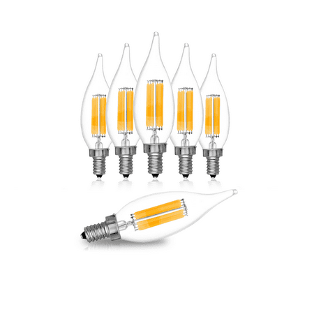 Light Blue USA LED Candelabra Bulb Flame Tip Filament Candle 6W 550 Lumens 2700K Warm White 6 Pack
Light Blue USA LED Candelabra Bulb Flame Tip Filament Candle 6W 550 Lumens 2700K Warm White 6 Pack