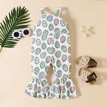Beppter Easter Girls Romper&Jumpsuit Toddler Girls Easter Sleeveless Cartoon Prints Romper Bell Bottoms Jumpsuit Clothes
Beppter Easter Girls Romper&Jumpsuit Toddler Girls Easter Sleeveless Cartoon Prints Romper Bell Bottoms Jumpsuit Clothes