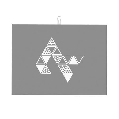 Gray Abstract Triangle Dish Drying Mat Absorbent Microfiber Dishes Drainer Mats for Kitchen Counter 24 x 18in
Gray Abstract Triangle Dish Drying Mat Absorbent Microfiber Dishes Drainer Mats for Kitchen Counter 24 x 18in