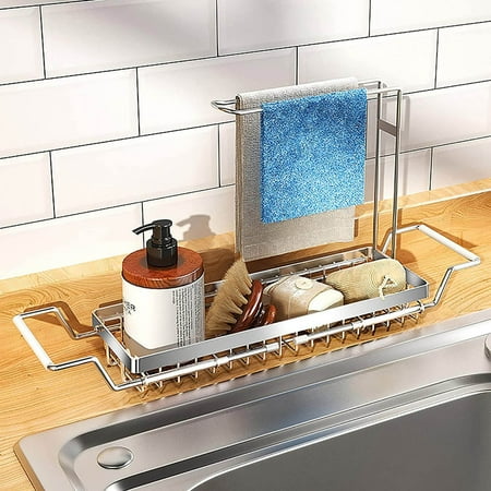 Retractable Sponge Drain Rack Kitchen Drain Rack Table Cloth Rag Stainless Steel Storage Rack Black And Silver
Retractable Sponge Drain Rack Kitchen Drain Rack Table Cloth Rag Stainless Steel Storage Rack Black And Silver