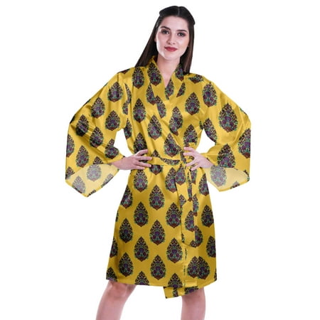 Moomaya Printed Womens Kimono Sleeve Robes Satin Silk Getting Ready Bridal Robe Coverup
Moomaya Printed Womens Kimono Sleeve Robes Satin Silk Getting Ready Bridal Robe Coverup