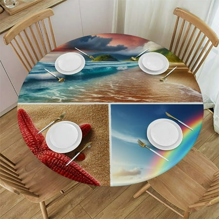 SHERONV Rainbow Starfish Beach Round Table Cover Stain Resistant Washable Indoor Outdoor Tablecloth Kitchen Dining Wedding Parties 100% Polyester Fiber 38-42
SHERONV Rainbow Starfish Beach Round Table Cover Stain Resistant Washable Indoor Outdoor Tablecloth Kitchen Dining Wedding Parties 100% Polyester Fiber 38-42