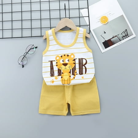 Miluxas Clearance Toddler Kids Baby Boys Girls Cute Sleeveless Vest Shorts Cartoon Print Casual Suit Yellow 4-5Years
Miluxas Clearance Toddler Kids Baby Boys Girls Cute Sleeveless Vest Shorts Cartoon Print Casual Suit Yellow 4-5Years