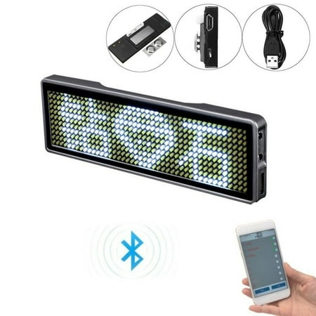 RANMEI Rechargeable Digital LEDBadge DIYProgrammable Scrolling Message Board