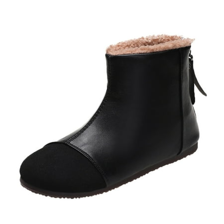 EUHDSSDE Fleece Stitching Plus Women s Shoes Ankle Flat Back Zipper Boots Women s Boots
EUHDSSDE Fleece Stitching Plus Women s Shoes Ankle Flat Back Zipper Boots Women s Boots