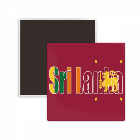 Srilanka Country Flag Name Square Ceracs Fridge Magnet Keepsake Memento