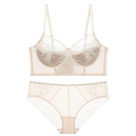 HAPIMO Underwear Set for Women Comfort Daily Brassiere Soft Ultra Light Briefs+ Lingerie Seamless Lace Camisole Gathered Wire Free Stretch Underwear Sales Beige M 
HAPIMO Underwear Set for Women Comfort Daily Brassiere Soft Ultra Light Briefs+ Lingerie Seamless Lace Camisole Gathered Wire Free Stretch Underwear Sales Beige M