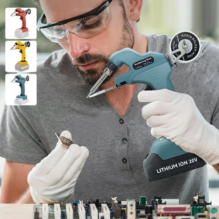 Cordless Soldering Welding Iron Tool 30W 18-24V Electric Soldering Iron Quick Preheat for Welding
Cordless Soldering Welding Iron Tool 30W 18-24V Electric Soldering Iron Quick Preheat for Welding