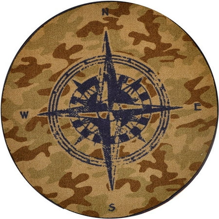 Mainstays Round Rough Terrain Accent Rug, 39" Diameter Camouflage