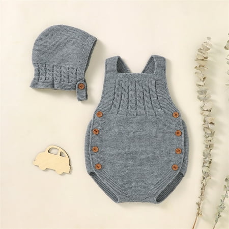 Hunpta Newborn Infant Baby Knit Romper Cotton Sleeveless Boy Girl Sweater Clothes Baby Bodysuit With Cute Hat Cap Set
Hunpta Newborn Infant Baby Knit Romper Cotton Sleeveless Boy Girl Sweater Clothes Baby Bodysuit With Cute Hat Cap Set