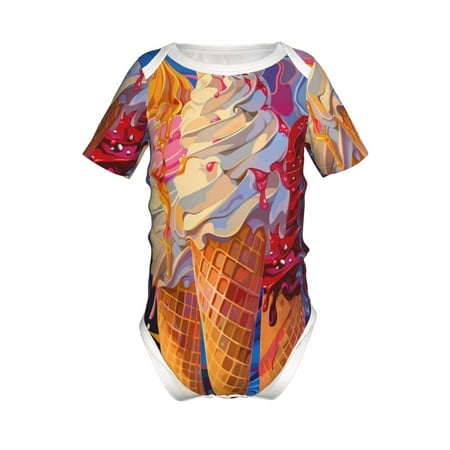 Adobk Trio Of Dripping Cones Print Baby Climbing Clothes Jumpsuit Rompers Classic Rompers Child Short sleeve Bodysuits-6 Months
Adobk Trio Of Dripping Cones Print Baby Climbing Clothes Jumpsuit Rompers Classic Rompers Child Short sleeve Bodysuits-6 Months
