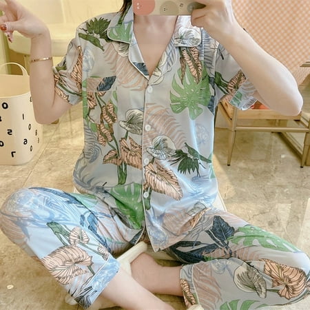 DanceeMangoo New Sale Women Home Wear Spring Summer Short Sleeved Women Pajamas Set Long Pant Pyjamas Sets Cotton Leisure Sleepwear Set
DanceeMangoo New Sale Women Home Wear Spring Summer Short Sleeved Women Pajamas Set Long Pant Pyjamas Sets Cotton Leisure Sleepwear Set