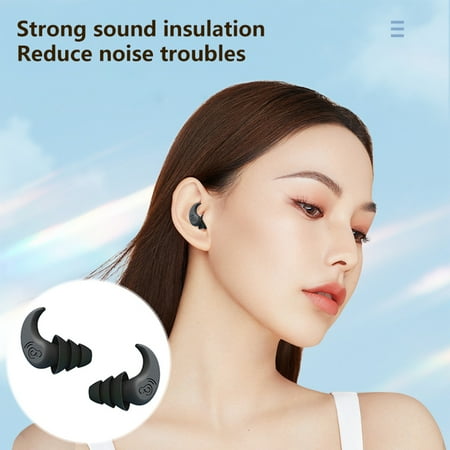 Anvazise Sleep Earplugs Comfortable Wearing Cow Horn Design Anti-noise Dormitory Napping Three Layer Silicone Earbuds Household Supply Black 1 Pair
Anvazise Sleep Earplugs Comfortable Wearing Cow Horn Design Anti-noise Dormitory Napping Three Layer Silicone Earbuds Household Supply Black 1 Pair
