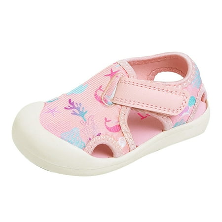 ZRBYWB Baby Shoes Fashion Cute Cartoon Casual Sandals Flat Toddler Shoes Comfortable Soft Casual Toddler Shoes Summer Shoes