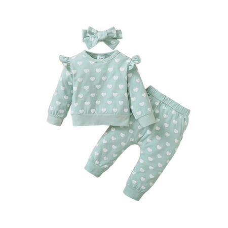 elfinBE Infant Baby Girl Heart Print Ruffle Top Pants Hair Band 3PCs Outfits Set 3-24M
elfinBE Infant Baby Girl Heart Print Ruffle Top Pants Hair Band 3PCs Outfits Set 3-24M