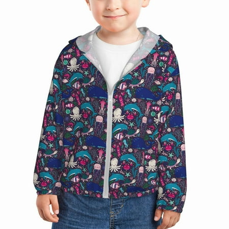 Goofa Underwater Animals Printed Kids Zip-Up Hoodie Girls Boys UPF50+ Sun Protection Jacket Hooded Cooling Shirt-4 Years
Goofa Underwater Animals Printed Kids Zip-Up Hoodie Girls Boys UPF50+ Sun Protection Jacket Hooded Cooling Shirt-4 Years