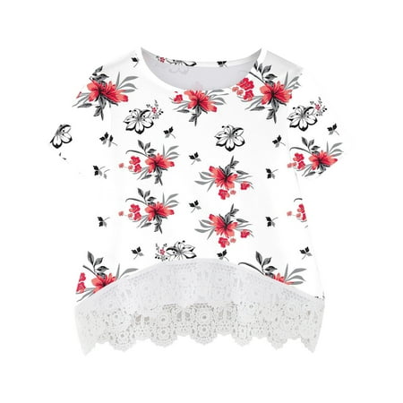 Pedort Girls Tops Trendy Fashion Girls Short Sleeve Shirts Summer Crewneck Solid Color Crewneck Casual Cotton T-Shirt Tops Clothes White 100
Pedort Girls Tops Trendy Fashion Girls Short Sleeve Shirts Summer Crewneck Solid Color Crewneck Casual Cotton T-Shirt Tops Clothes White 100