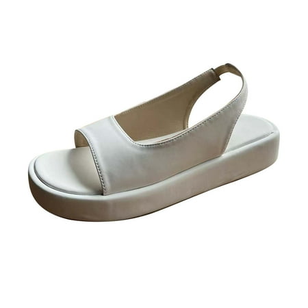 TUOBARR Flat Sandals for Women Women s Fashion Round-toe Fish Mouth Sandals Thick Bottom Solid Color Casual SandalsWhite
TUOBARR Flat Sandals for Women Women s Fashion Round-toe Fish Mouth Sandals Thick Bottom Solid Color Casual SandalsWhite