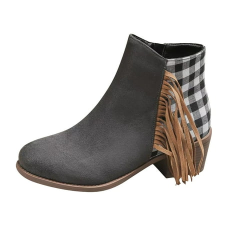 Fsqjgq Tan Booties Women Boots No Heel Women Ankle Boots Shoes Thick Heel Tassel Plaid Short Boots Fashion Boots Shoes Womens Plus Size Short Boots Dark Gray 39
Fsqjgq Tan Booties Women Boots No Heel Women Ankle Boots Shoes Thick Heel Tassel Plaid Short Boots Fashion Boots Shoes Womens Plus Size Short Boots Dark Gray 39