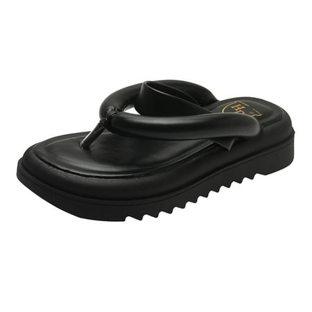 MIASHUI Women s Slippers Women Flip Flops Fashion and Simple Beach Slippers Casual Versatile Thick Soled Flat and Comfortable Black 7
MIASHUI Women s Slippers Women Flip Flops Fashion and Simple Beach Slippers Casual Versatile Thick Soled Flat and Comfortable Black 7