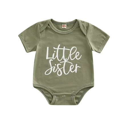 Sunisery Sisters Matching Tops Kids Toddler Girls Short Sleeve Letters Printed Round Neck T-Shirt/Bodysuit Summer Tops Green Little Sister 12-18 Months
Sunisery Sisters Matching Tops Kids Toddler Girls Short Sleeve Letters Printed Round Neck T-Shirt/Bodysuit Summer Tops Green Little Sister 12-18 Months