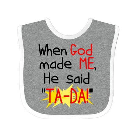 Inktastic When God Made Me Gift Baby Boy or Baby Girl Bib
