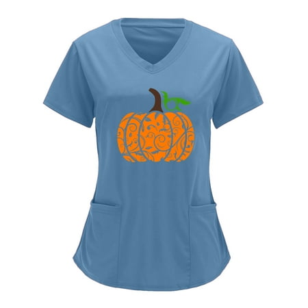 Youmylove Women Scrubs Top Solid Color Working Uniform Top Nurses Clothing Workwear Halloween Printing Short Sleeve Overalls Steetwear
Youmylove Women Scrubs Top Solid Color Working Uniform Top Nurses Clothing Workwear Halloween Printing Short Sleeve Overalls Steetwear