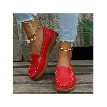 Oucaili Ladies Wear Resistant Round Toe Wedges Durable Comfortable Walking Shoes Lightweight Low Top Loafers
Oucaili Ladies Wear Resistant Round Toe Wedges Durable Comfortable Walking Shoes Lightweight Low Top Loafers