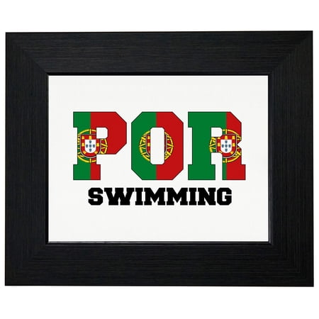 Portugal Swimming - Olympic Games - Rio - Flag Framed Print Poster Wall or Desk Mount Options