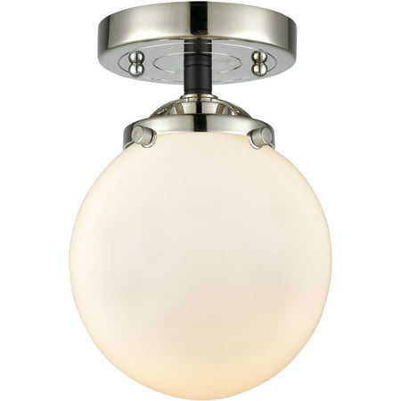 Black Polished Nickel Tone Semi Flush 6 Wide Matte White Globe Glass Steel/Cast Brass Medium Base LED 1 Light Fixture
Black Polished Nickel Tone Semi Flush 6 Wide Matte White Globe Glass Steel/Cast Brass Medium Base LED 1 Light Fixture