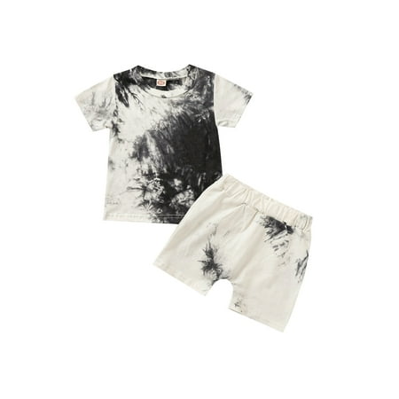 Canrulo Summer Toddler Baby Boy Girl Outfit Set Tie Dye Short Sleeve T-Shirt Top Shorts Black White 2-3 Years
Canrulo Summer Toddler Baby Boy Girl Outfit Set Tie Dye Short Sleeve T-Shirt Top Shorts Black White 2-3 Years